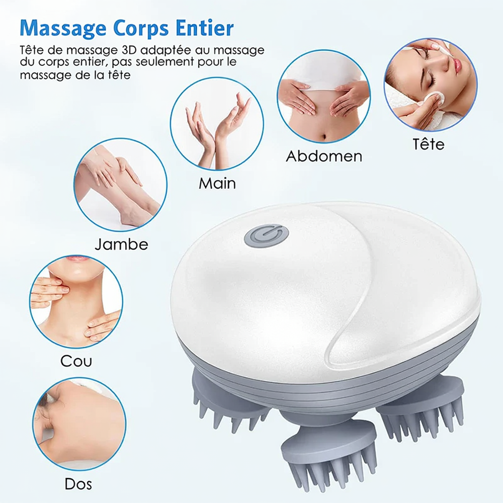 Masseur de Tête Électrique Cuir Chevelu