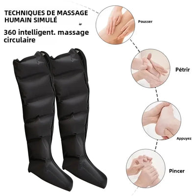 Bottes Massage Compression Air - Jambes Pieds Mollets Relaxation