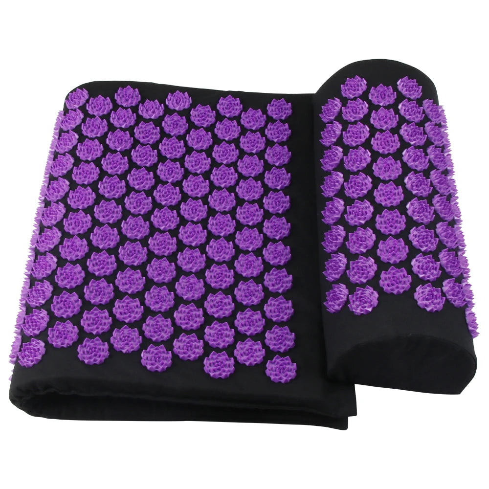 Tapis d'Acupression + Coussin Lotus - Soulage Dos Cervicales Stress