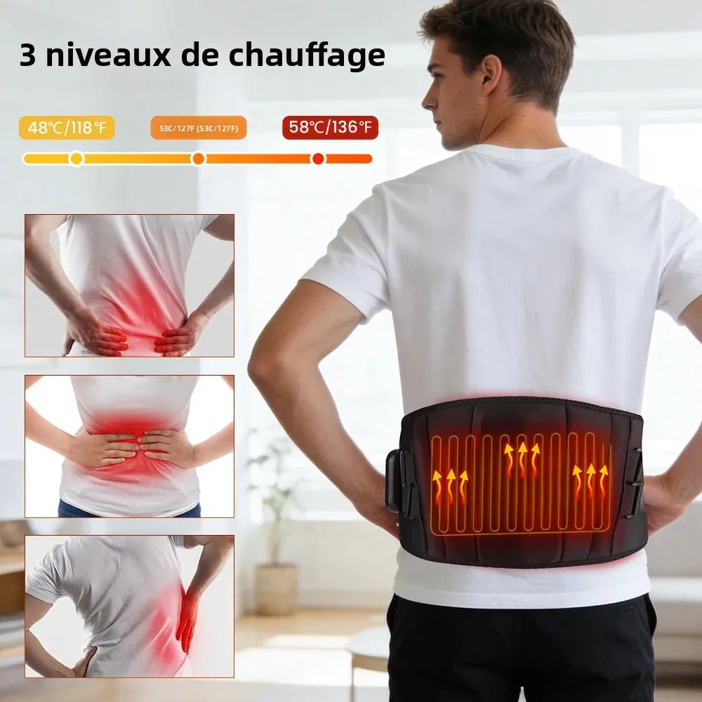 Ceinture Lombaire Massante Chauffante