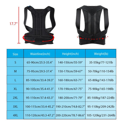 Correcteur de Posture Dos Réglable