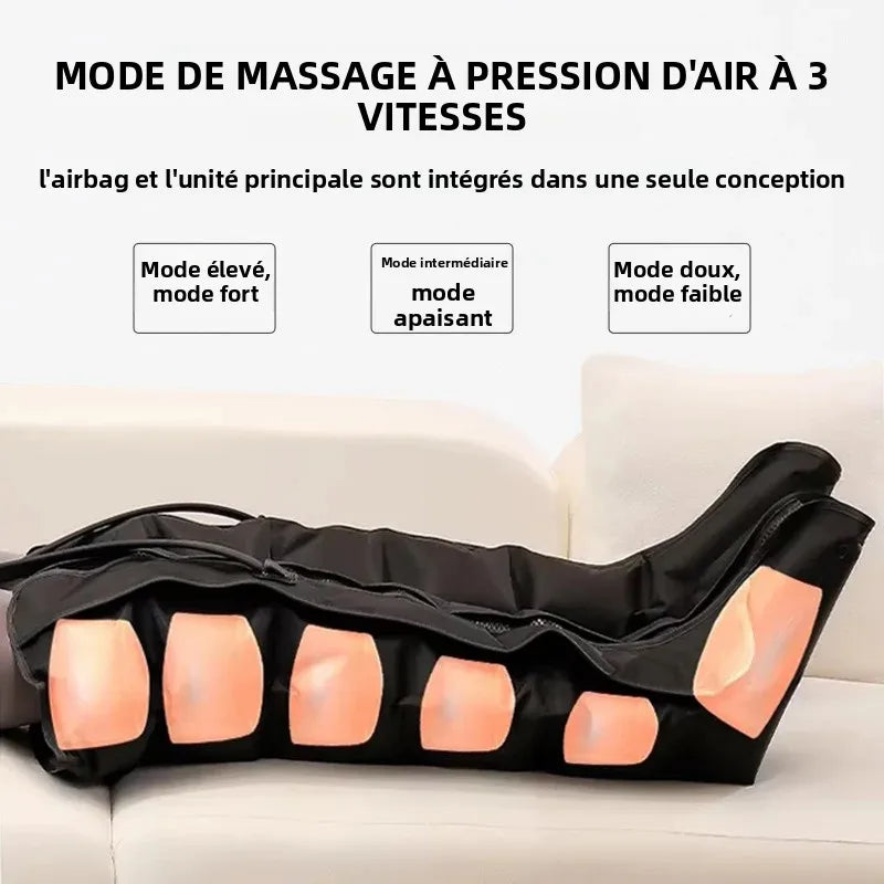 Bottes Massage Compression Air - Jambes Pieds Mollets Relaxation