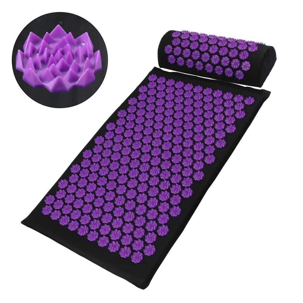 Tapis d'Acupression + Coussin Lotus - Soulage Dos Cervicales Stress