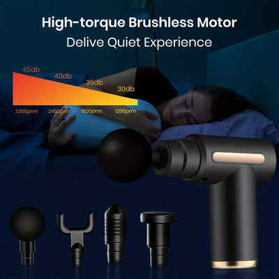 Pistolet de Massage Musculaire - 8 Têtes - Relaxation Profonde