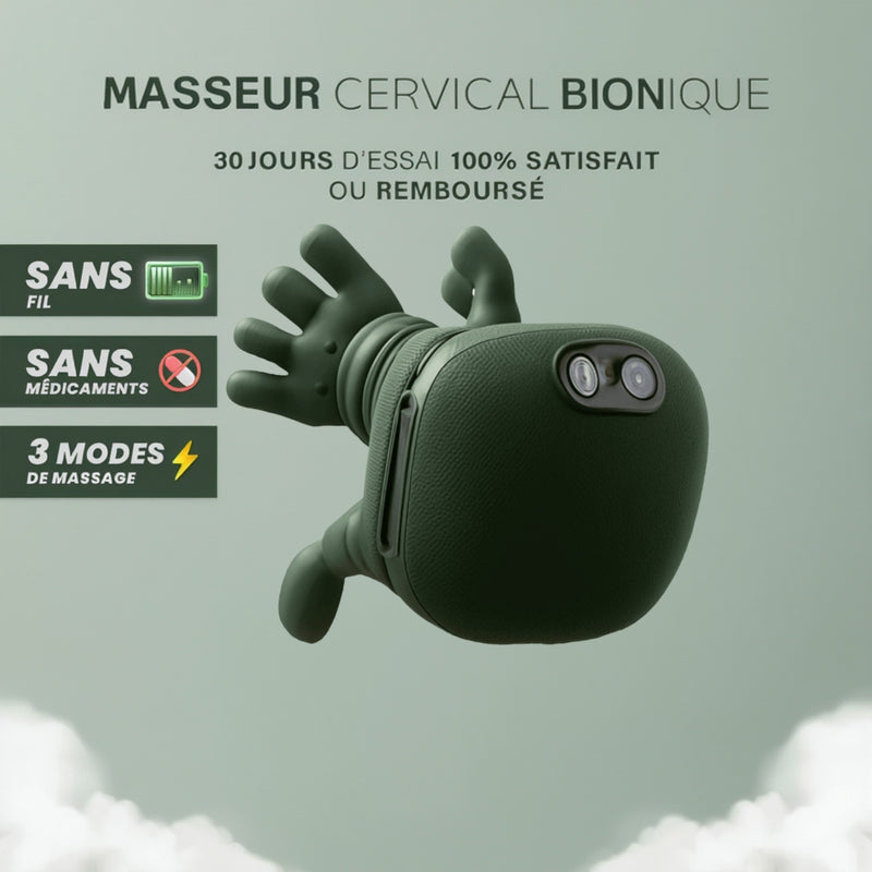 Masseur Cervical Bionique Chauffant sans fil — 3 modes de massage | Masazen